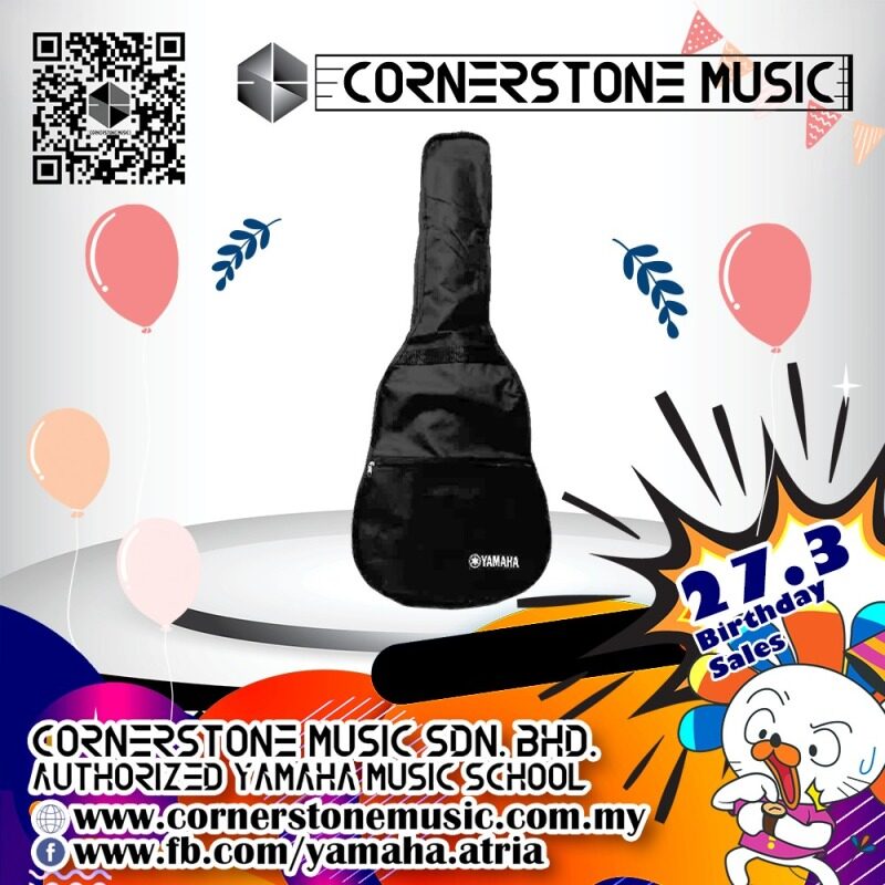 Yamaha Full Size Acoustic Guitar Bag (100% Original )(Exp: F310 / FX370 / FG-TA / FG800 / FG700 / FX310 / FX370C / FG 700 MS / FGX800C ...) - B / Black Cornerstone Music Malaysia