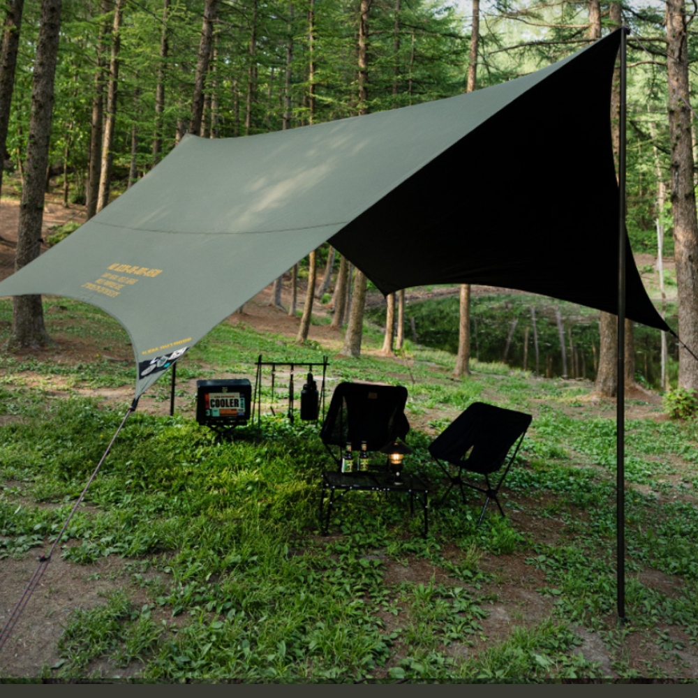 KZM Wild Field Hexa Tarp (Pole is not included) | Lazada
