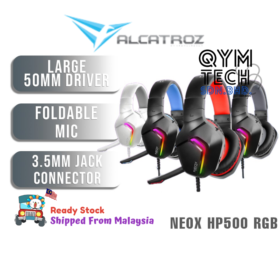 READY STOCK]Alcatroz Neox HP500 RGB Wired Gaming Headphone with