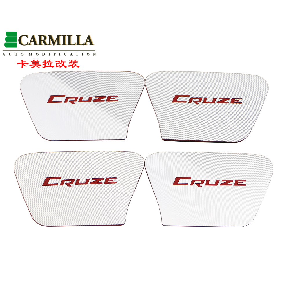 4Pcs Stainless Car Inner Interior Door Handle Bowl Cover Decoration Sticker Trim For Chevrolet Chevy Cruze 2009 - 2014 Accessories