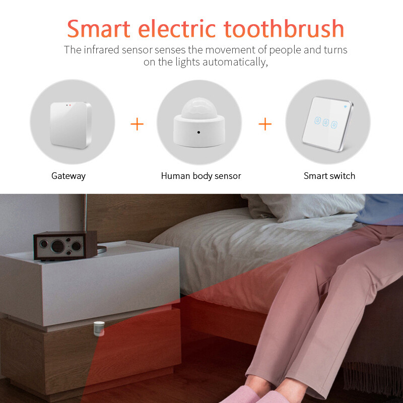 TTMU tuya Zigbee3.0 body sensor wireless smart body motion sensor home security system with gateway Oct