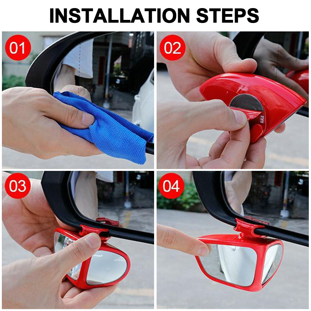 JaneDream 1 Pair Car Assistant Rearview Wide Angle Mirror Reverse Mirror Parking Mirror Side View