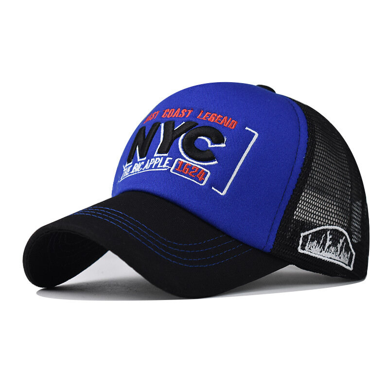 2024 Summer Yellow Black Women Mesh Cap New York City Trucker Caps High Quality Breathable Baseball Hat For Men Casquette