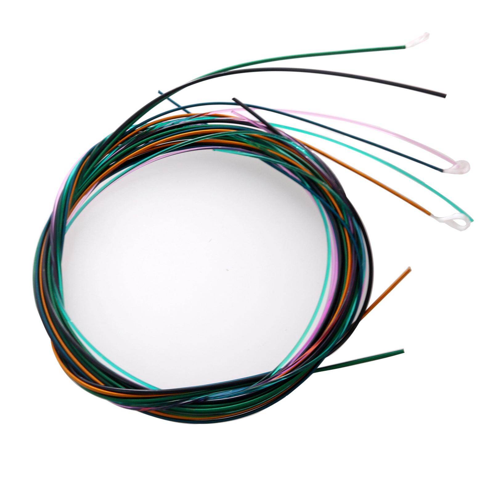Baoblaze Colorful Guitar Strings, Light Tension Replace Old Broken for Acoustic Guitar Accs