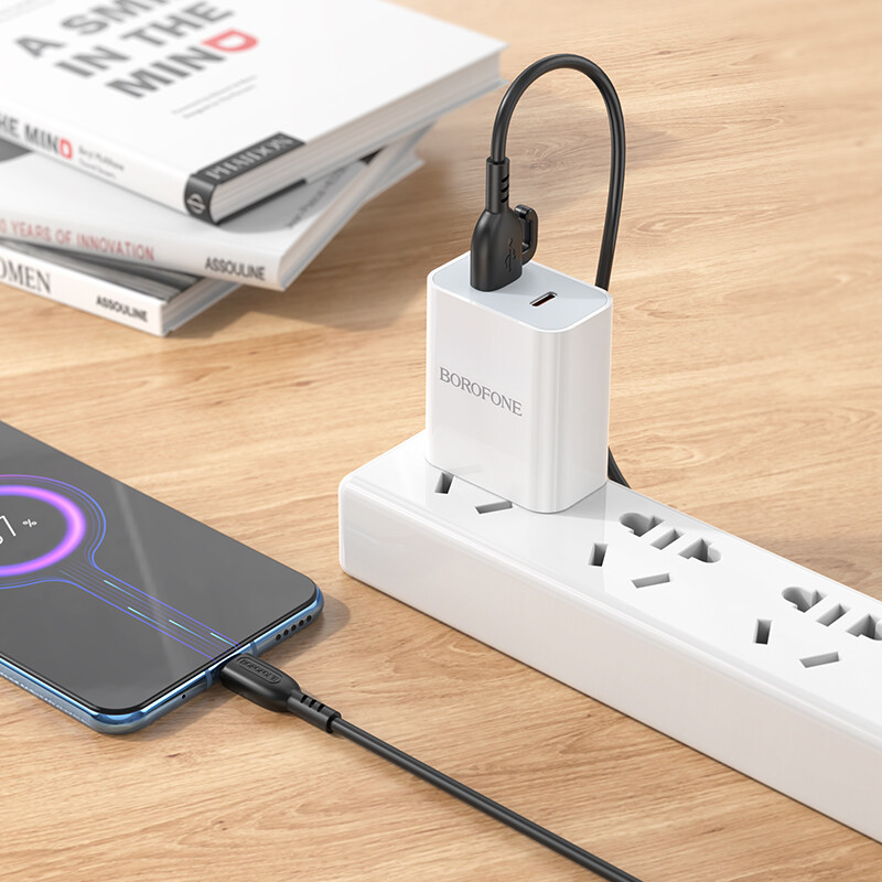 Borofone bx91 USB cáp dữ liệu Type-C 3A truyền dữ liệu sạc nhanh cáp cho Type-C/ Micro/Lightning 1 Meter cáp sạc dữ liệu cáp dữ liệu cho điện thoại máy tính xách tay Cáp dữ liệu phổ quát Cáp dữ liệu