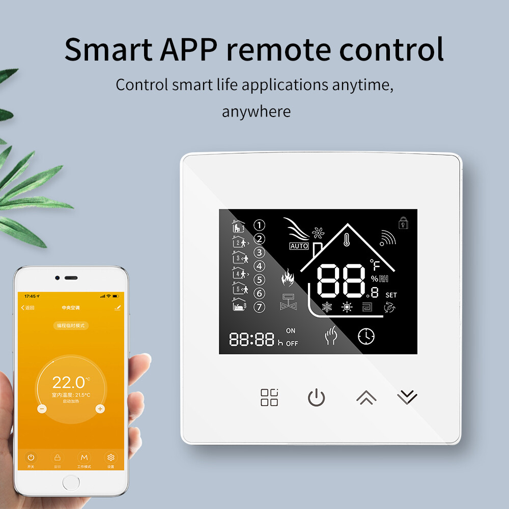 Bộ điều nhiệt WiFi thông minh Tuya Bộ điều khiển nhiệt độ sưởi ấm sàn điện 16A Hoạt động với Alexa Google Alice