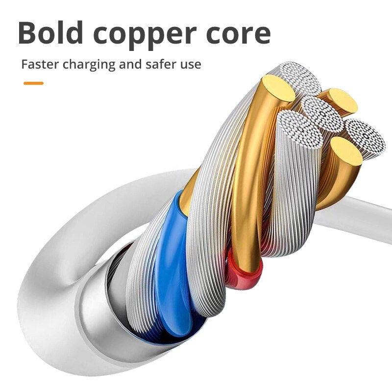 FONKEN Universal 6A Super Fast Charger Cable USB Type C 66W Charging Data Cord For Adroid