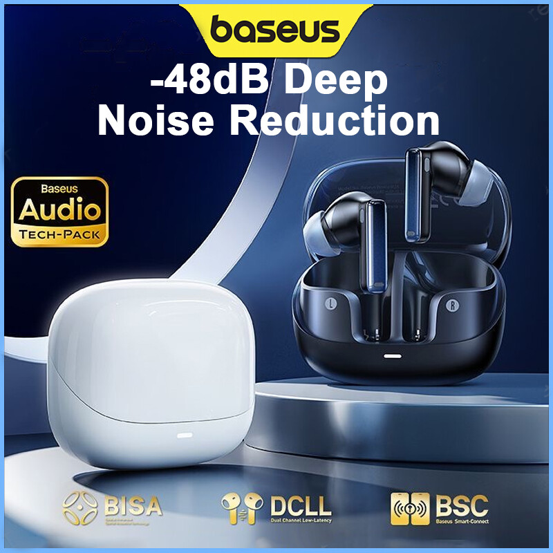Baseus M2s ANC Tai Nghe Bluetooth 5.3 khử tiếng ồn chủ động 48dB 4-Mic độ trễ thấp Điện Thoại Earbuds Tai nghe không dây thật