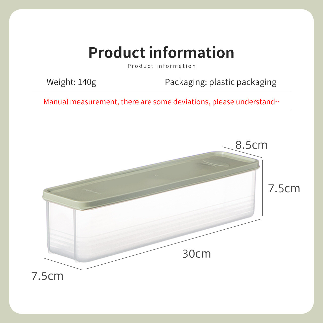 [CNMF Refrigerator Kitchen Food Grade Sealed Multigrain Noodle Fresh-keeping Box with Cover,Cnmf set of 1 Vietnamese plastic food container,]