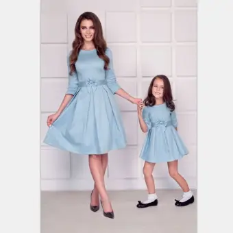 mother and daughter dress lazada