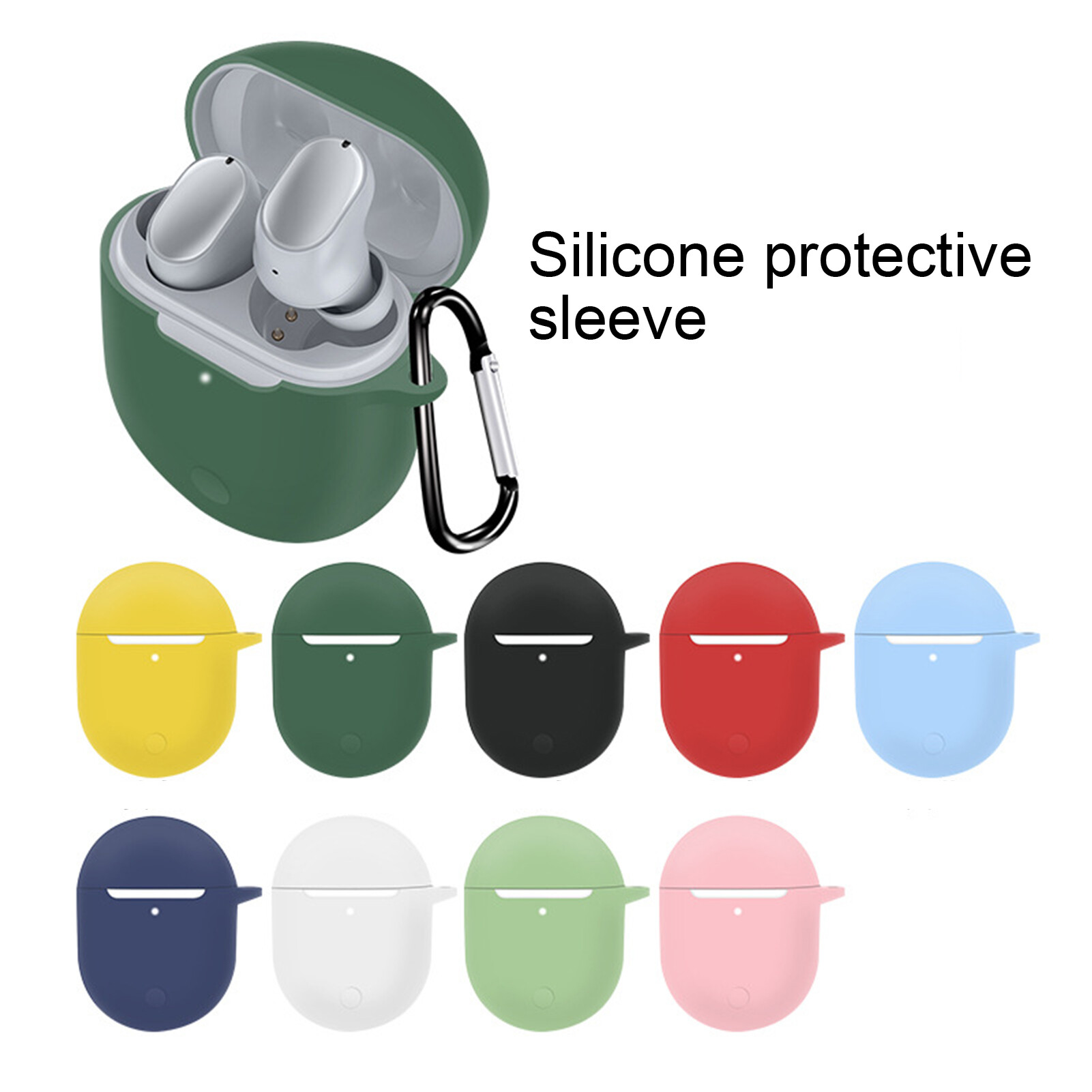 Earphone Case Anti-shock Soft Silicone Bluetooth-compatible Earbuds Protective Cover for Redmi Airdots 3 Pro Earphone Shell Soft
