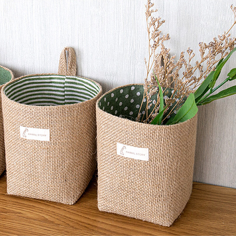 Loozykit Foldable Desk Storage Basket Desktop Makeup Organizer Storage Box Stationery Storage Basket