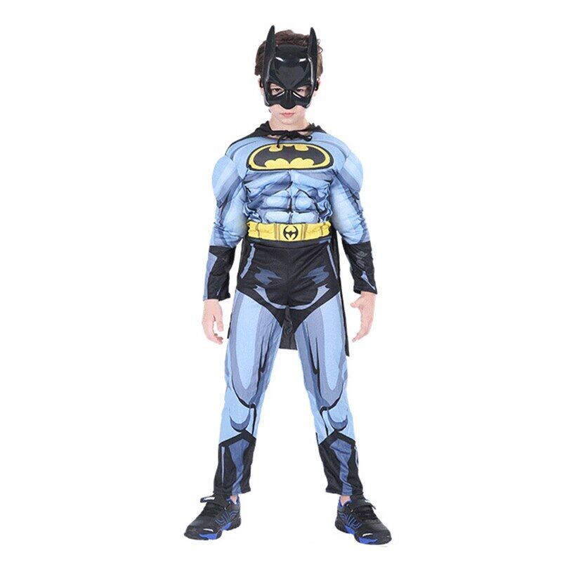 Marvel Superhero Spider Man Captain Iron Man Thor Hulk Cosplay Costume Muscle Bodysuit Jumpsuit For Kids Halloween Party