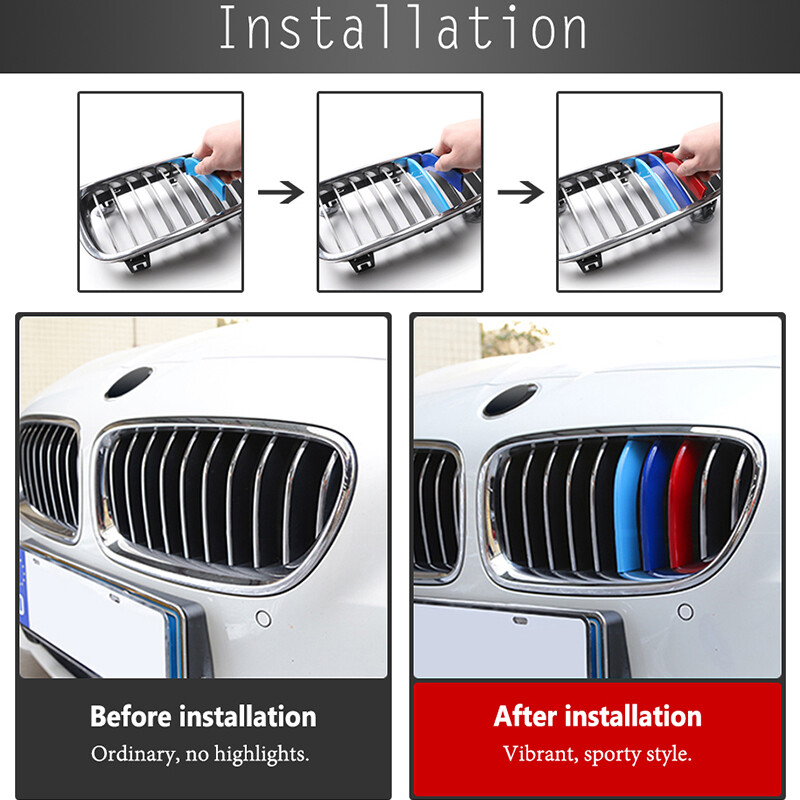Dải Trang Trí Lưới Tản Nhiệt Phía Trước Cho BMW E46 E90 E60 E39 E36 F30 F10 F20 X5 E70 E53 G30 E91 E92 E93 E87 X3 E83 F25 X6 E71 F31 F22 F34 X1