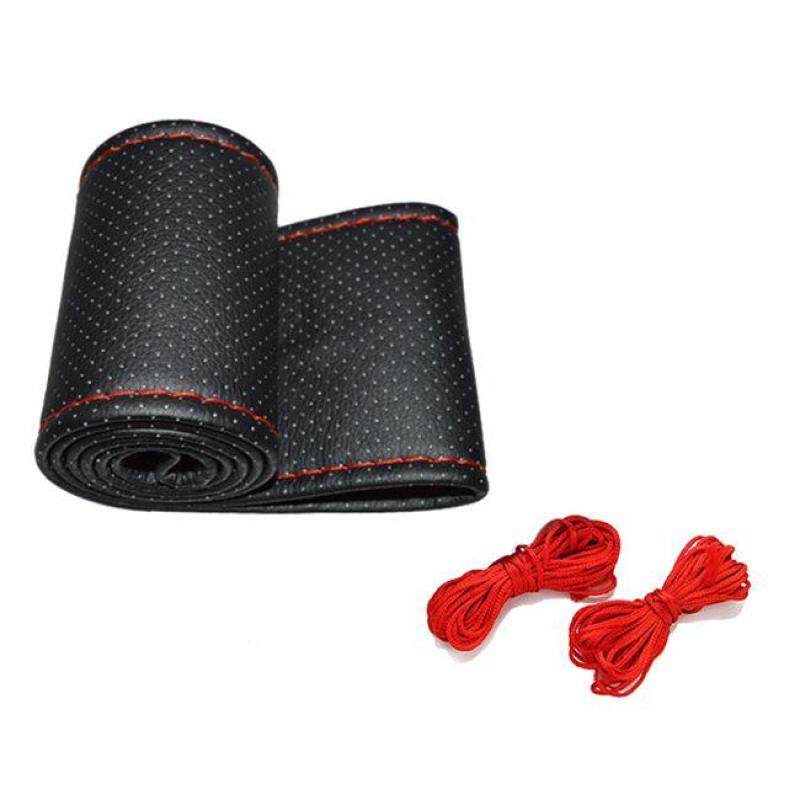 New Universal braid on the steering wheel PU Leather car steering wheel cover to cover the entire single connector 38cm
