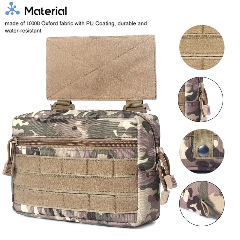 Outdoor Tactical Pouch EDC Nylon Molle Utility Organizer Pouch Toolkit Pouch Storage Bag Waterproof Waist bag Tactical gear