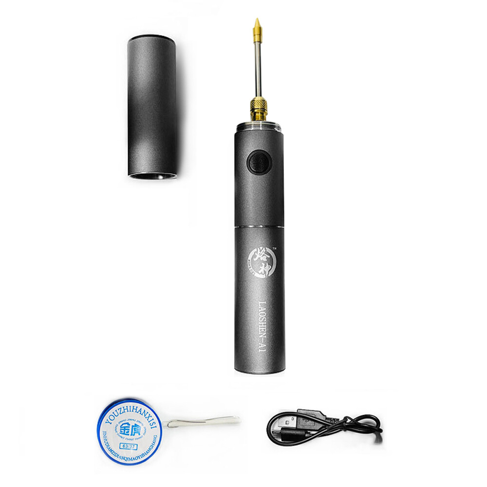 NANWEI Household Mini Portable USB Rechargeable Soldering Iron High Power Multifunction Electric Welding Machine with L-ED Light