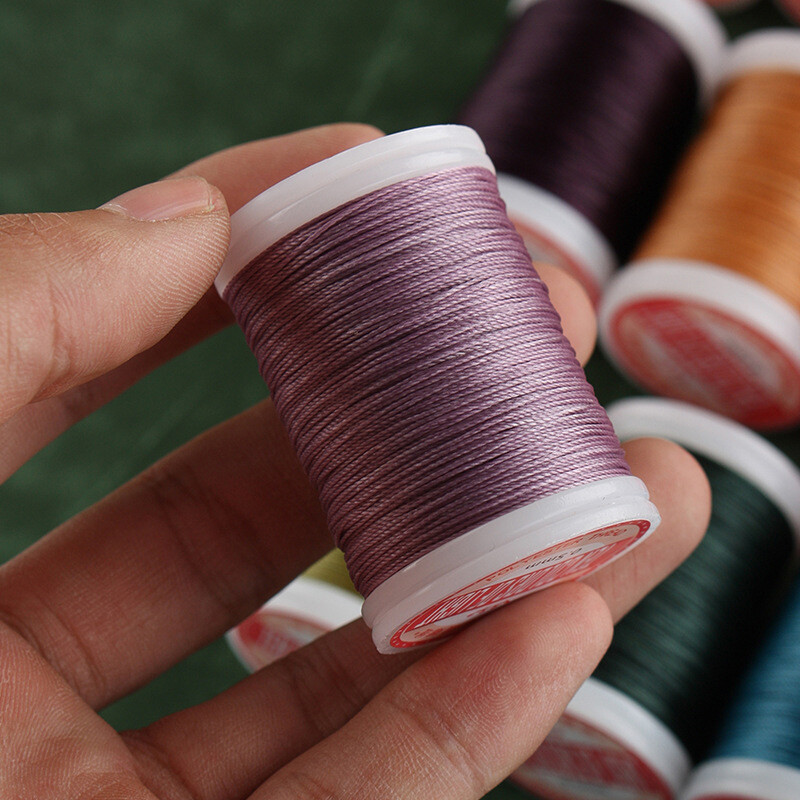 Da thủ công chỉ sáp tròn 0.5mm may chỉ sáp da tròn