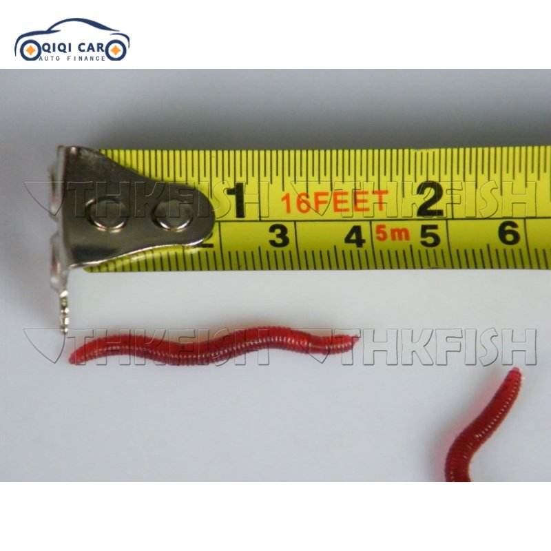 QIQI 80pcs Earthworm Red Worms Soft Fishing Lure Baits