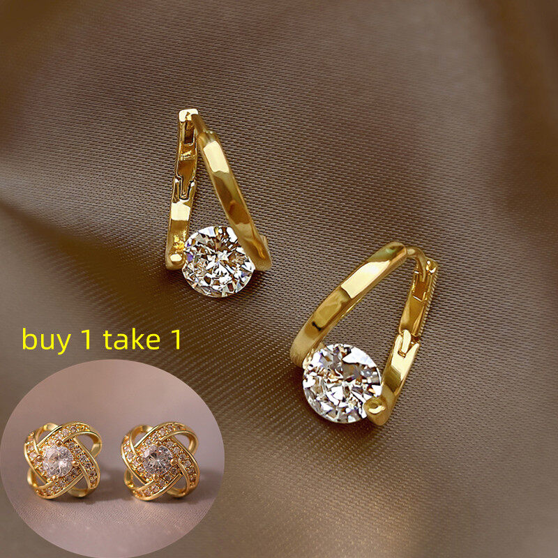 Anting Classic Usa Studex Gold 916 Original Malaysia Women Stud