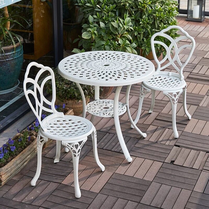 Cast Aluminum Outdoor Furniture Garden 78cm Table And 2chairs Lazada Singapore Cast Aluminum Outdoor Furniture Garden, Is Aluminum Outdoor Furniture Good