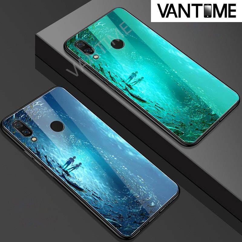 Giá Ốp lưng Cho Xiaomi Redmi Note 7 Phát Sáng Kính Silicone Mềm Bao Vỏ