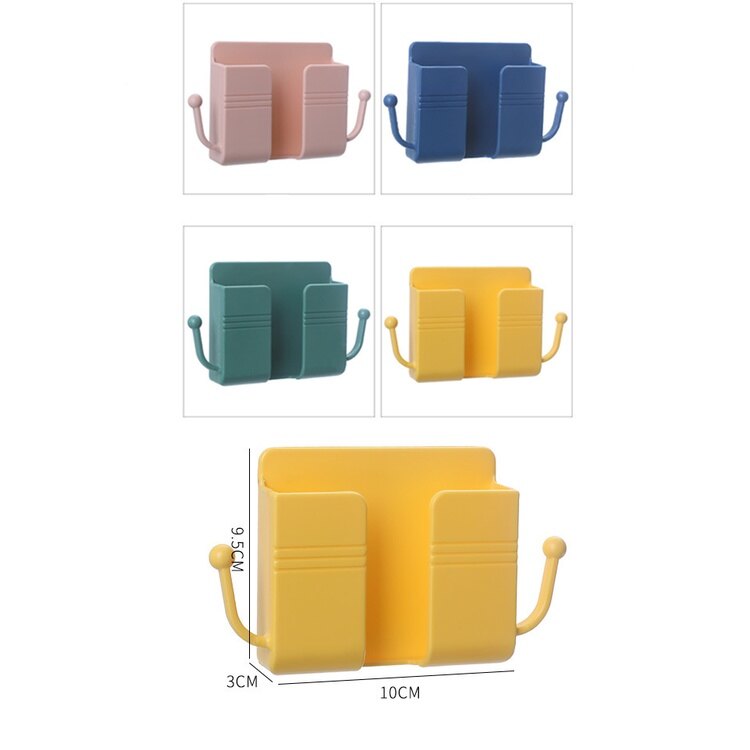 Giá Đỡ Điện Thoại Tự Dính Hộp Đựng Sắp Xếp Gắn Tường Giá Đỡ Phích Cắm Điện Thoại Di Động Gắn Điều Khiển Từ Xa Giá Đỡ Sạc Đa Năng