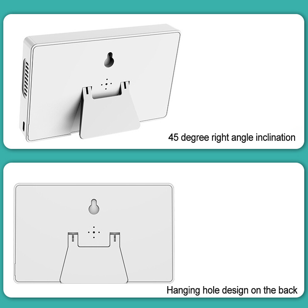 Đồng hồ báo thức Smart Sensor đo nhiệt độ ẩm màn hình LCD-INTL