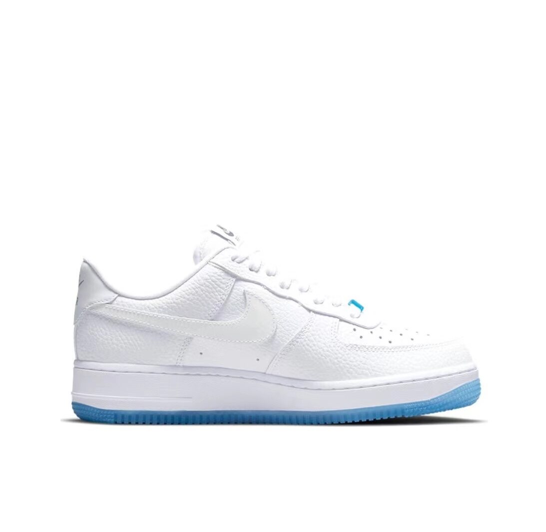 Giày thể thao nam Giày thể thao Air Force 1 Low 07 LX UV Thermal Heel Low Top cho nữ Màu xanh trắng giày thể thao
