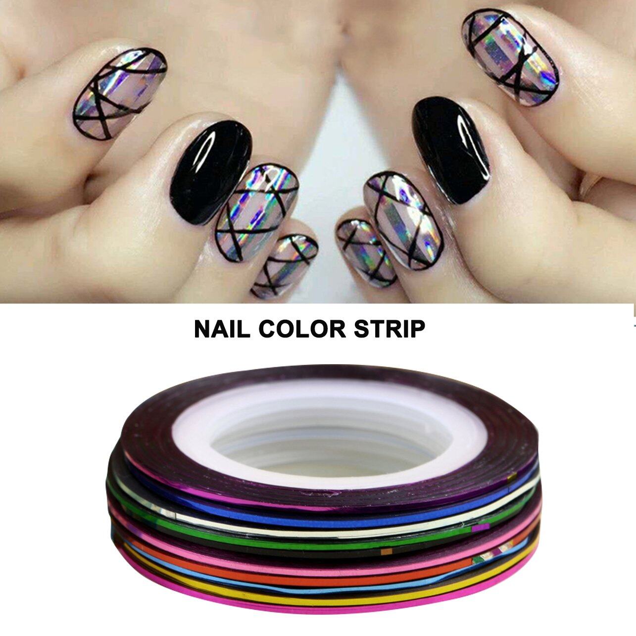 Top Picks 10 Colors Nail Roll Striping Tape Line Nail Art Decoration  Self-adhesive | Lazada PH