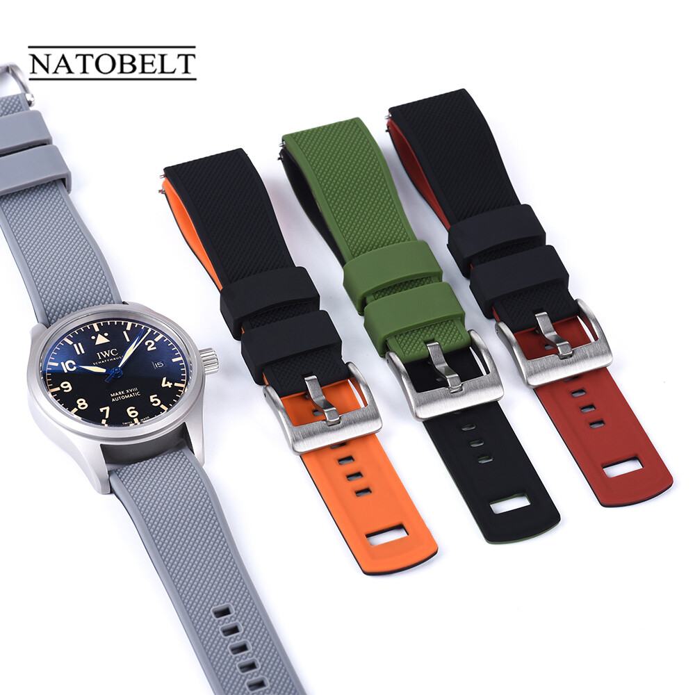 High Quality Silicone Watch Strap 20mm 22mm Quick Release Watch Band Waterproof Movement Replacement Rubber Strap Locking Function