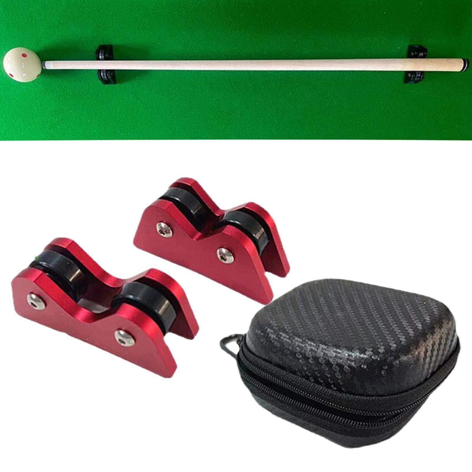 Moon BABY 2Pcs Billiard Cue Straightness Checker with Carry Case Detection