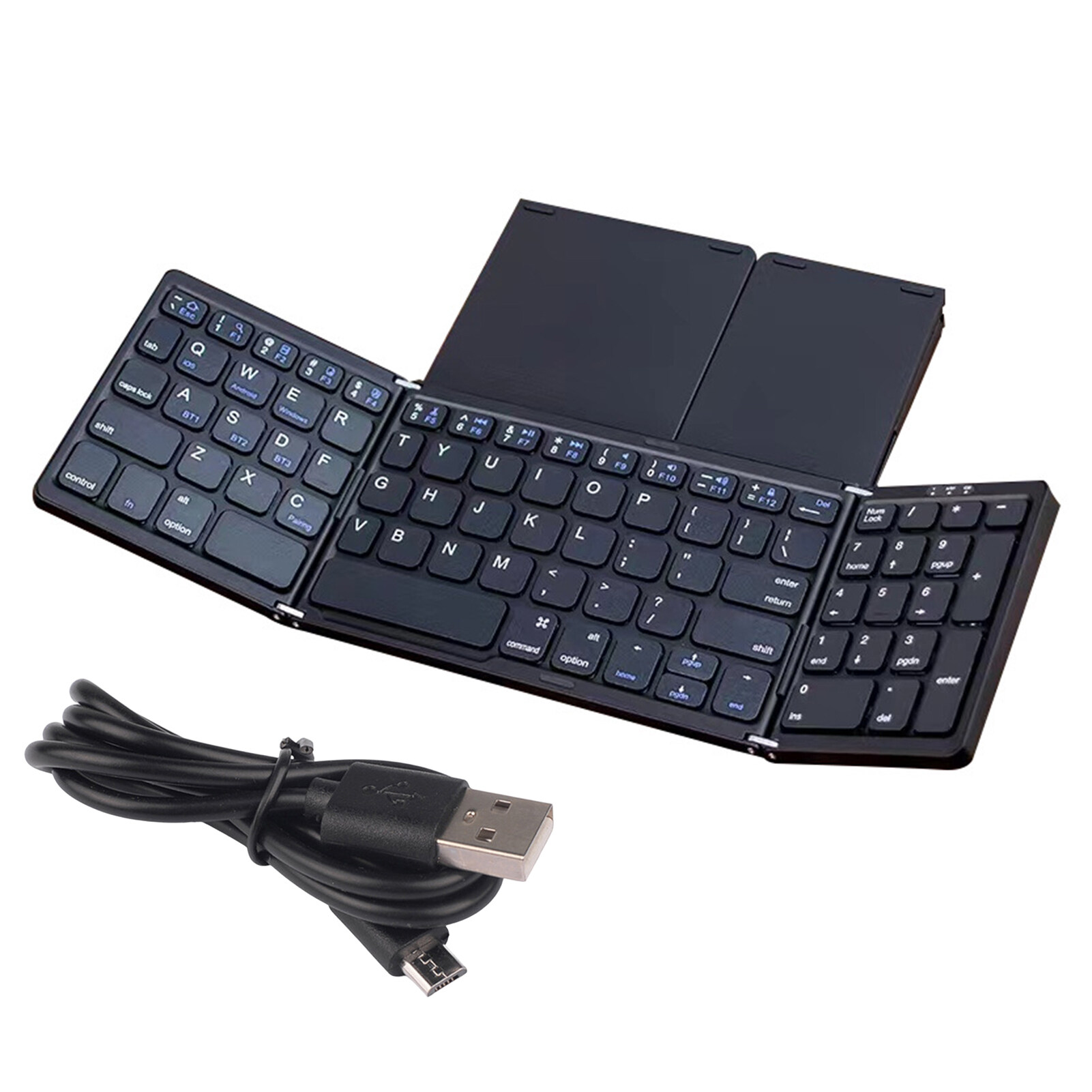 B088 Foldable Keyboard Ergonomic Rechargeable Three Folding Long