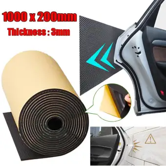 Tehauto 100x20cm Car Door Protector Garage Rubber Wall Guard