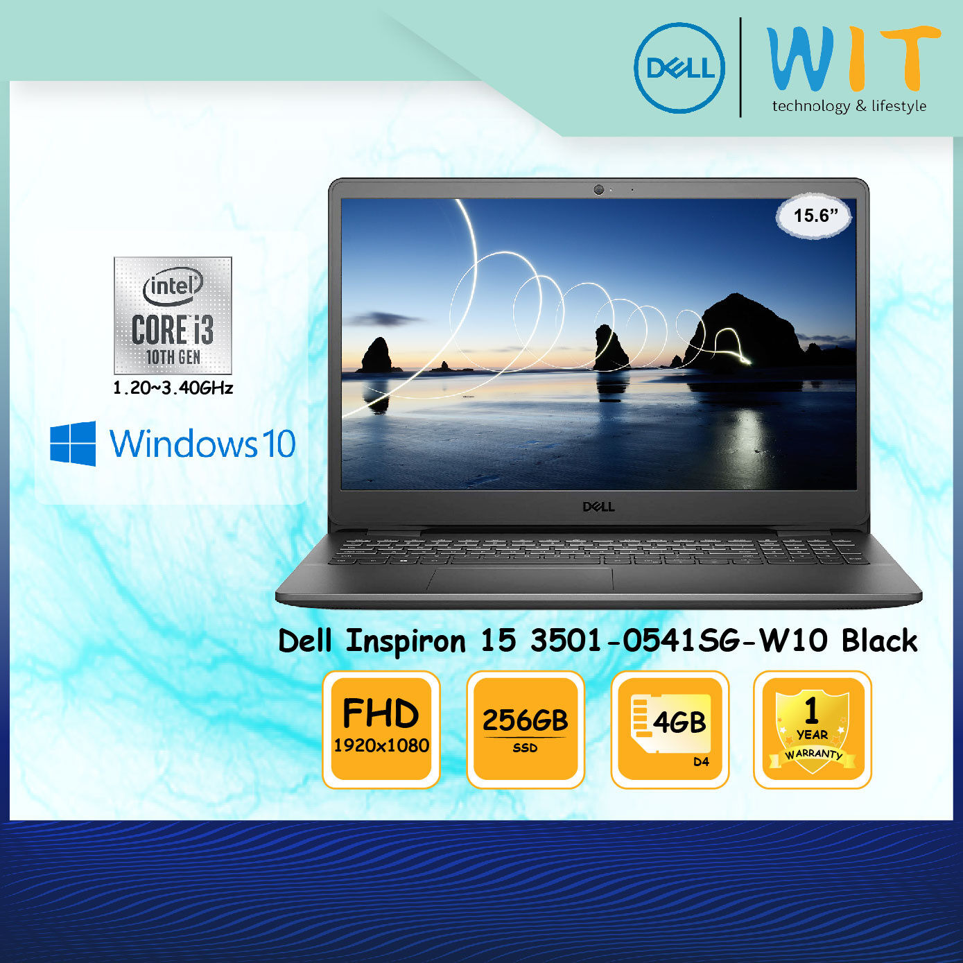 Dell Laptop Inspiron 15 3501 0541sg W10 Black Intel Core I3 1005g1 1 3 40ghz 4gb D4 256gb Ssd 15 6 Fhd Lazada