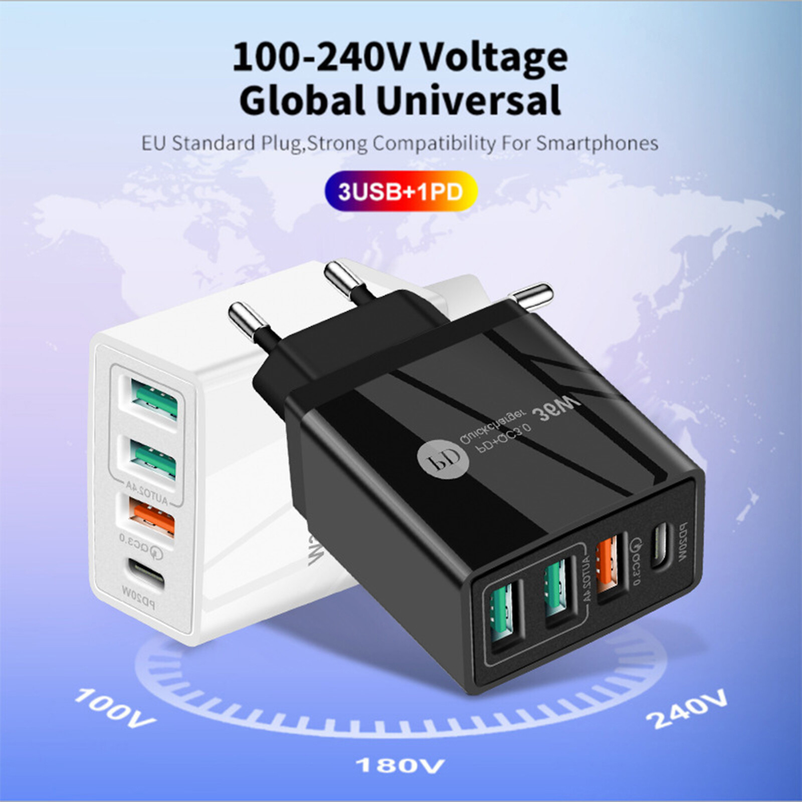 4 Port High Speed Socket UK Type Charger