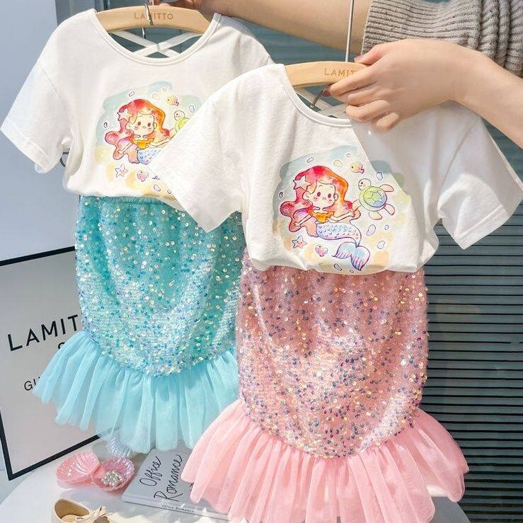 Hi Kid Princess Tutu Mermaid Dress for Kids 1 8 Years Old Little