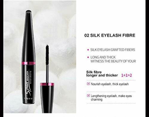 [Dorisna] 4D Silk Fiber Eyelash Mascara Extension Makeup Waterproof Silk + Mascara