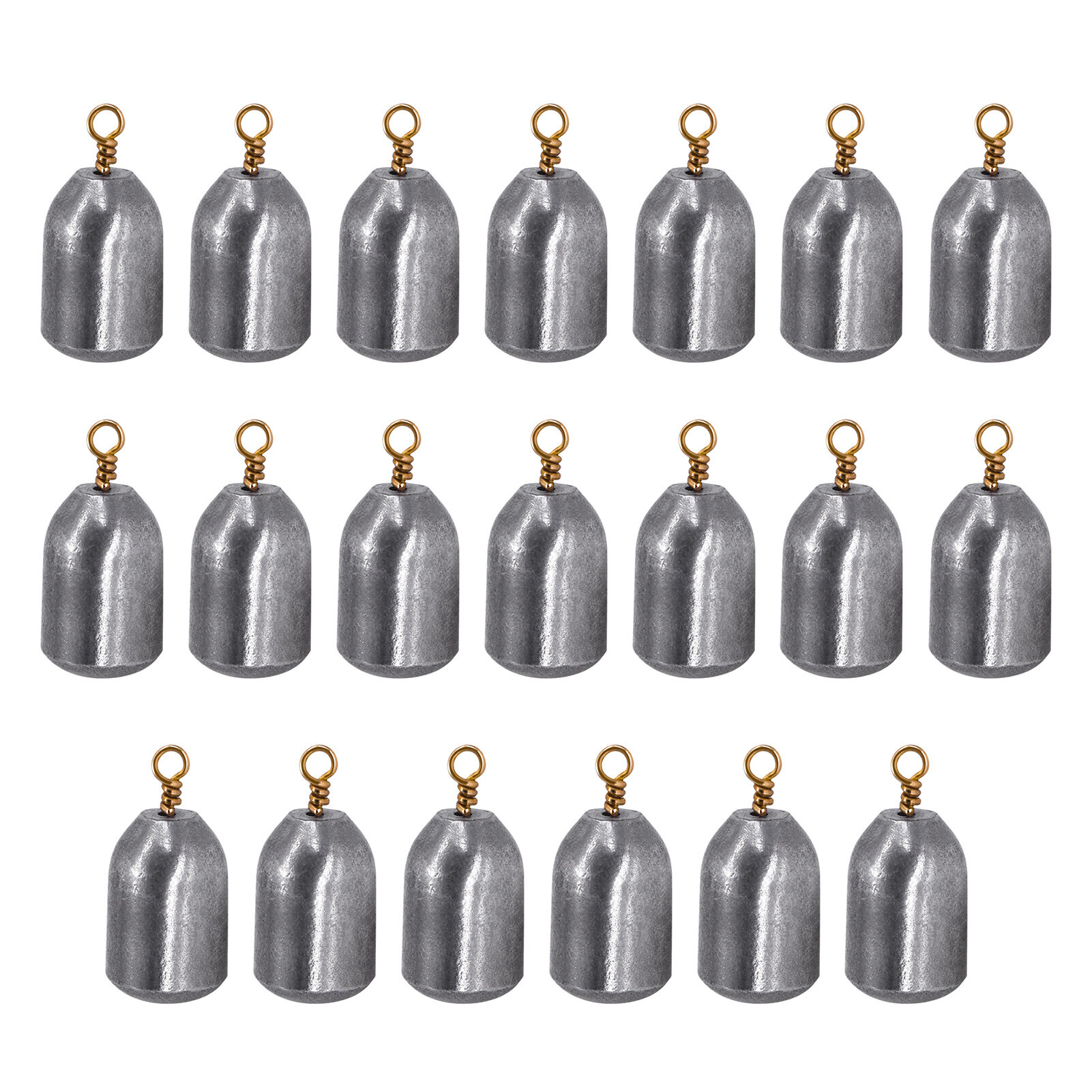 20Pcs Fishing Lead Sinkers High Strength Corrosion Resistant Smooth Surface Not Easily Deformed Quick Sinking Fishing Weights Iron Lead Sinkers Tools Fishing Supplies