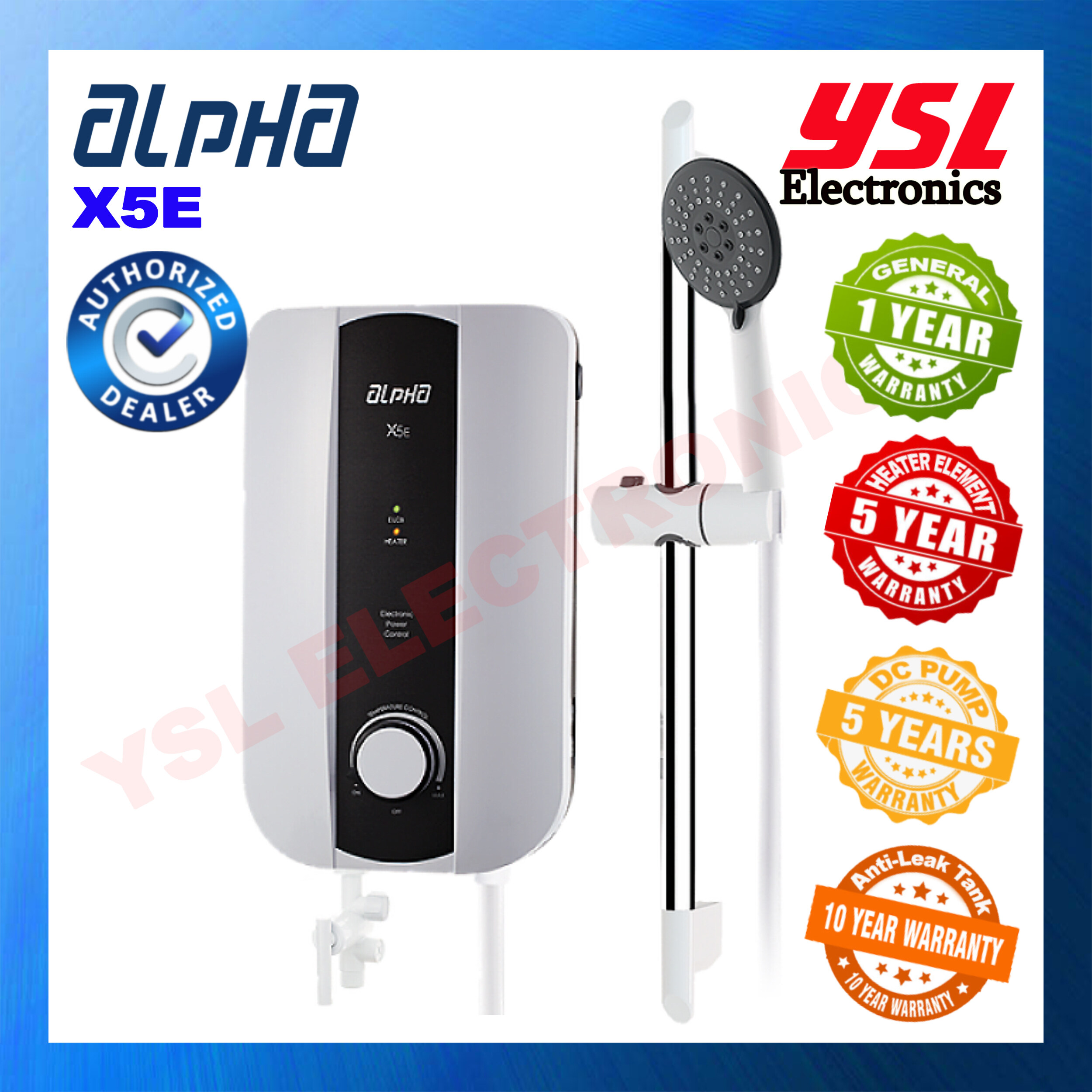 ALPHA INSTANT WATER HEATER X5E (WHITE) Lazada