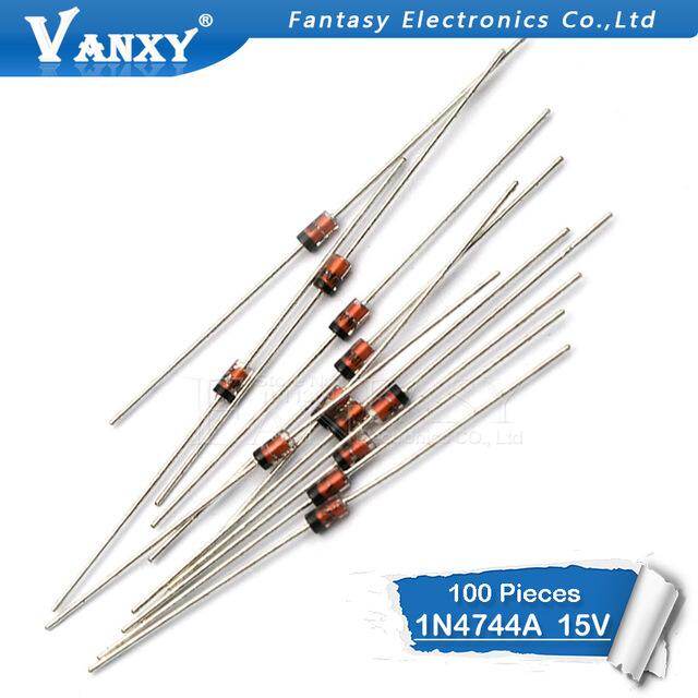 100pcs 1w 15v 1n4744a 1n4744 do-41 zener diode