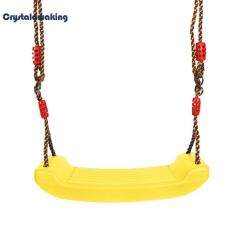 Plastic Garden Swing Kids Hanging Seat Toys with Height Adjustable Ropes