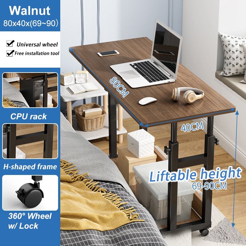(L60/80)cm Height Adjustable Table Notebook Laptop Computer Table Desk