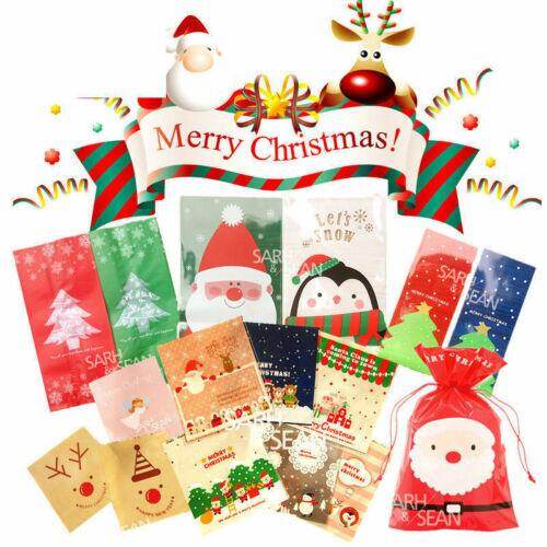 100pcs/lot Christmas Elderly Elk Bag Gift / Biscuits Bags /Merry Christmas Candy Gift Bags