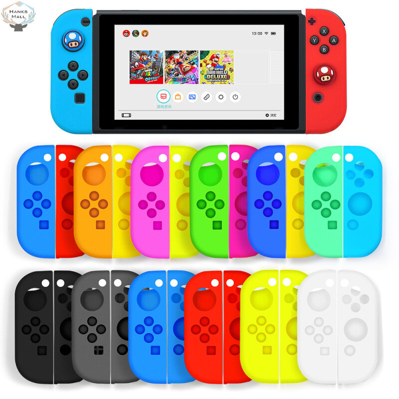 Silicone Handle Cover Non-slip Drop-resistant Protective Sleeve Compatible For Nintendo Switch Joycon