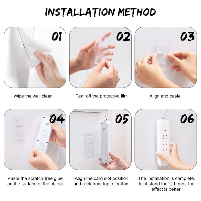 Giá Đỡ Móc Treo Tường Gắn Tường Chắc Chắn Hai Mặt Dính Ổ Cắm Điện Để Bàn Giá Đỡ Túi Sắp Xếp Phòng Tắm Cho Nhà Bếp