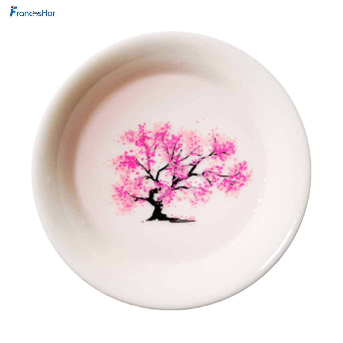 Frances Magic Sakura Sake Cup Color Change with Cold/Hot Water-See Peach Cherry Flowers Bloom Magically Sakura Blossom Tea Bowl