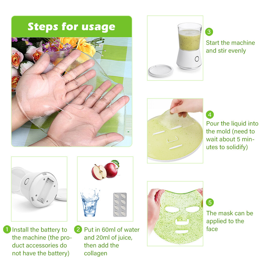 Face Mask Machine DIY Face Mask Maker Automatic Vegetable Face Mask Natural Collagen Fruit Face Mask Machine Beauty Facial SPA