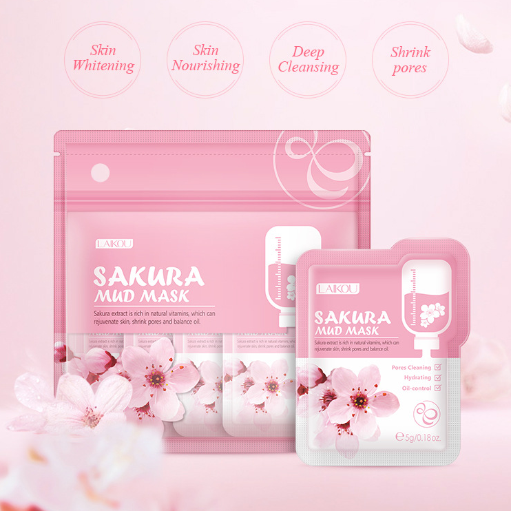LAIKOU 12Pcs Sakura Mud Face Mask Deep Cleaning Moisturizing Blackhead  Remover Skin Care | Lazada PH