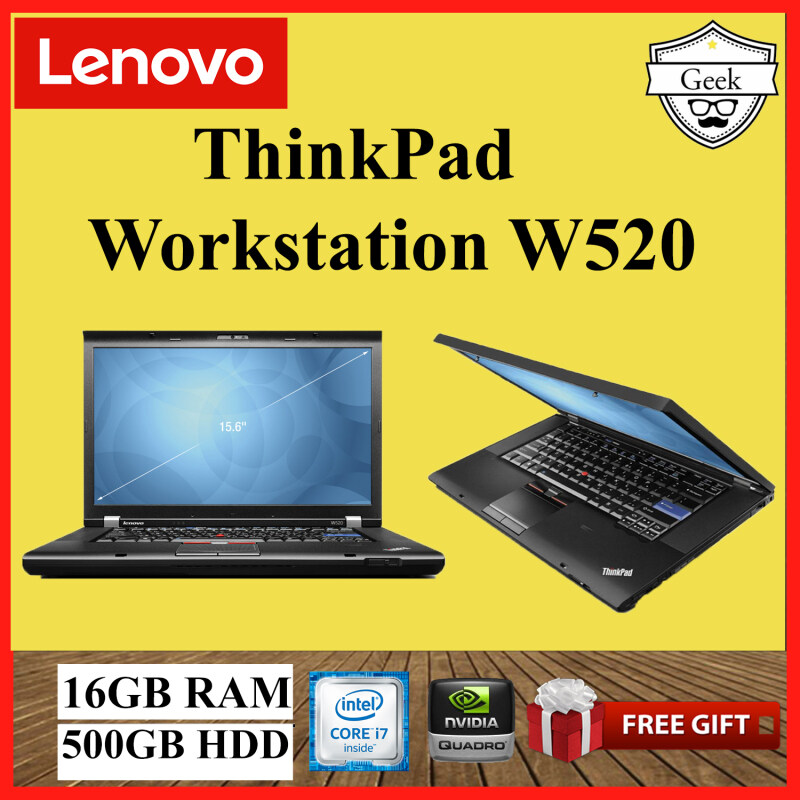 Lenovo ThinkPad Workstation W520 - Core i7-2920XM - 16GB RAM - 500GB HDD - Nvidia Quadro 1000M - 15.6 Inch Malaysia